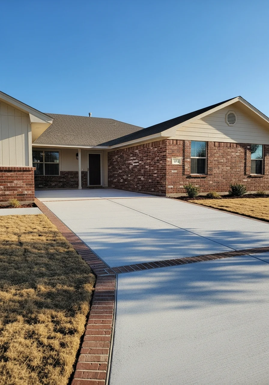 Professional service technician on an Amarillo residential property.